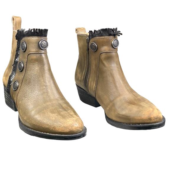 Corral Women’s Brown Leather Distressed Western Ankle Boot Size US 8 - Picture 5 of 12